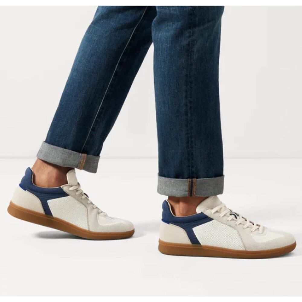 Rothy’s The RS01 Sneaker Panther Men’s Size 10 White & Blue Casual Shoes